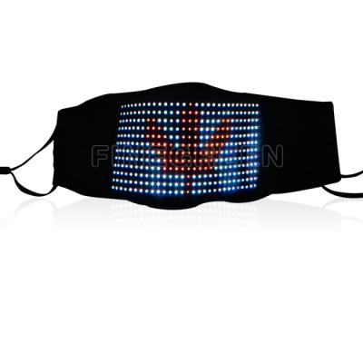 China 2020 Diy Newcomer Led Message DIY App Control Neon Led Light Up Party Masks for sale