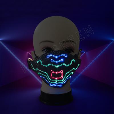 China Seven Light Colors Music Party Flashing Halloween Christmas / Seven Modes Light Up Sound Activated Mask Multi Colors Show Mask for sale