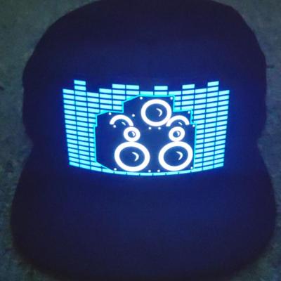 China Led Cap Radio Custom Light Up Cap EL Wireless Fg-Cap Glow Cap for sale