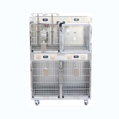 China High Quality Modular Animals Stainless Steel Display Cage Banks Veterinary Cages PLVC-004 for sale