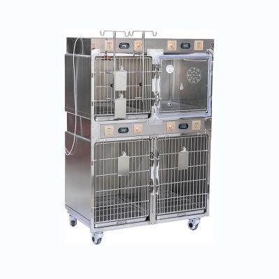 China High Quality Animal Veterinary Pet Cages 304 Stainless Steel Cat Vet Cage PLVC-004 for sale