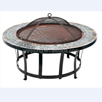 China Easily Assembled Outdoor BBQ Charcoal Slate Pit Modern Fire Pit Grill for sale