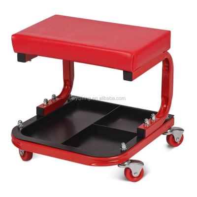 China Auto Car Repair Tool Kit Mechanics Creeper Seat U Rolling Stool Chair Garage Repair Stool for sale