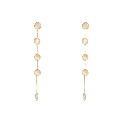 China 2021 New Trendy Long Opal Earrings Fashionable Tassel Personality Earrings for sale