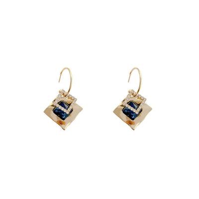 China FASHIONABLE Geometric Rhinestone Earrings Personality Minority Exaggerated Earrings for sale