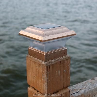 China Cap Garden Light Solar Powered Spot Light Fence Light Garden Post Luz Solar Powered Garden Lantern for sale