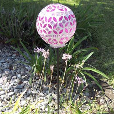 China Solar Glass Ball Garden Stake Outdoor Yard Lawn Color Changing LED Light SG1103 for sale