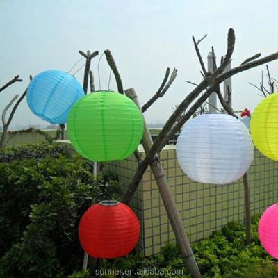 China Solar Chinese Lantern Home Garden Deco Lights Hanging Lamp 12inch for sale