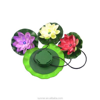 China Solar Pool Floating Lotus Night Flower Lamp for Pond Fountain Decoration SNT-W-4 SNT-W-4 for sale