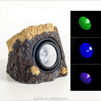 China Solar Garden Lighting Rock Stone Spot Lights Deco Wood Lamp SNT4605 SNT4605 for sale