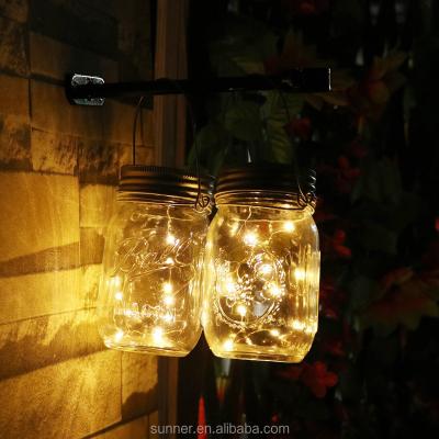 China Decorative Mason Sun Night Light Solar Grass Bottle Jar Hanging Deco Lantern SNT-H-2 for sale