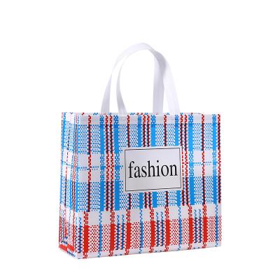 China Custom Nonwoven Fabric Logo Printed Reusable Ultrasonic Heat Sealed Cheap Price Tote Nonwoven Shopping Bag In Stock for sale