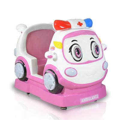 China Whole Playground Design Ambulance Car Toy Kiddie Ride On Swing Ambulance Car Video Music Video Kiddie Cheap Coin Operated Rides for sale