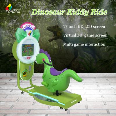 China LCD Screen New Arrival Dinosaur Coin Operated Swing And Racing Machine 3D Best Quality CE Certificate Kiddie Ride Audited Manufacture for sale