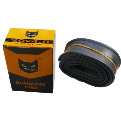 Κίνα Wholesale Black Cat Fat bicycle inner tube 20x4 20x4.0 24x4.0 26x4.0 20x3.0 bike tubes with av fv 48 προς πώληση