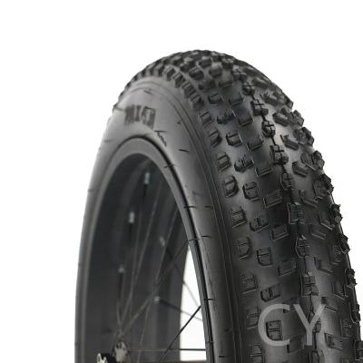 China 20X4.0 Snow Fat Bicycle Tires Rubber Material Black Color For Mountain Bike Te koop