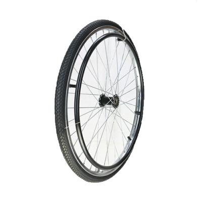 China 24 inch 24x1 3/8 Pneumatic Tire Aluminum rim push rim rear wheel for wheelchair zu verkaufen