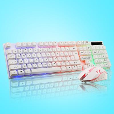 China Waterproof 8310 Luminous Mechanical Keyboard and Mouse Set Handle 26 Key Non Punching 6D Keyboard Mouse Cable Wholesale Price for sale