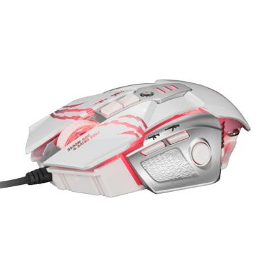 China Hot Selling Computer Peripherals Computer Mouse White USB Wired Gaming Mouse For PUBG Games for sale