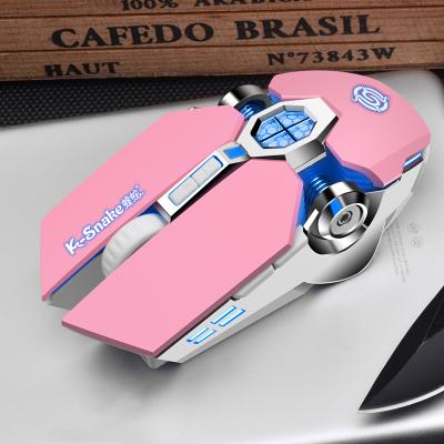 China Rechargeable Wireless Game Bm400 2.4G RGB Silent Mechanical Mouse Boys And Girls Portable Wholesale OEM Beautiful for sale