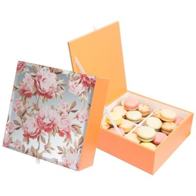 China Recycled Packaging Materials Wooden Printing Gift Boxes Macaron Cookie Luxury Candy Box for sale