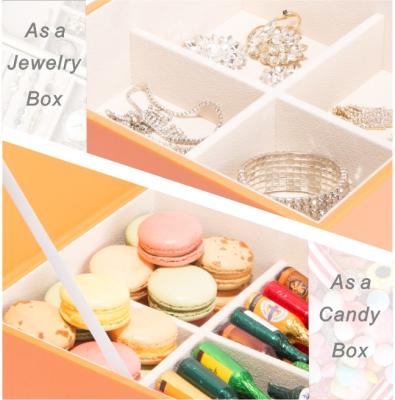 China Recycled Materials Printing Food Macaron Cookie Packaging Gift Box PU Leather Soft Cookie Box Custom for sale