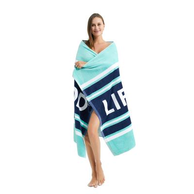 China QUICK DRY High Quality Cotton Adult Bath Towel QUICK DRY Printing Large Size Active Beach Towel for sale