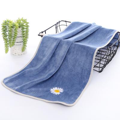 China Hot Selling High Quality QUICK DRY Absorbent Face Towel Density Fiber Towel Embroidery Dry Hair Absorbent Face Towel for sale