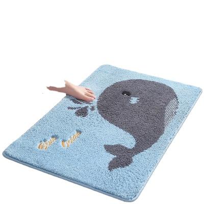 China Hot Selling Sustainable Water Absorbent Sustainable Non - Slip Thickener Bath Mat With Bathroom Door for sale