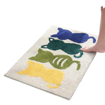 China Stylish And Simple Viable Non-Slip Rug Door Mat Viable Door Cover Cartoon Bathroom Absorbent Rug for sale