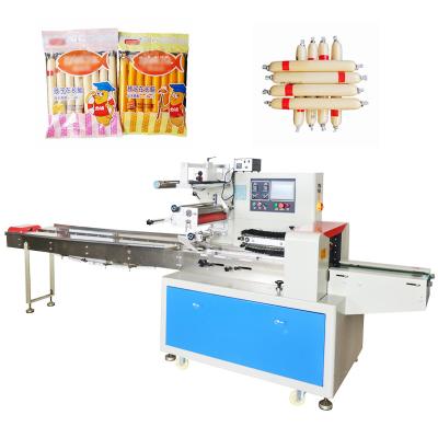 China Ununterbrochene Fluss-Verpackungsmaschine-Wurst der Kissen-Dichtungs-Maschinen-2.5KW zu verkaufen