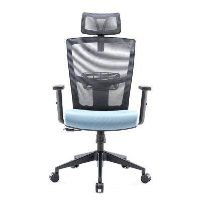 China Adjustable Indoor Executive Meeting Venue Mesh Chair High Efficiency Seat (Waist) Fabric Mesh Cheap Elastic Chair for sale