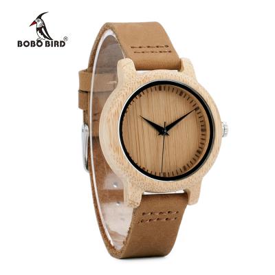 China OEM Logo Watch Custom Lovers Watch Logo Engrave Watches Custom Chronograph BOBO BIRD Bamboo China Manufacturer Black for sale