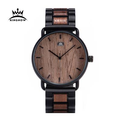 China Kingnow 2021 Automatic Top Brand Date Wooden Mens Watches Luxury Quartz Wristwatch Watch Manufacturer Wood Custom For Man for sale