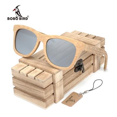 China Fashion Sunglasses BOBO BIRD UV400 Sunglasses Shape Bamboo Wooden Sunglasses Wholesale Dropshipping for sale