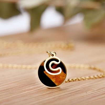 China New Clavicle Chain Necklace Ladies Handmade Resin Choker Wooden Pendants Necklace Charm Stainless Steel Chain Necklace For Women Lady Jewelry for sale