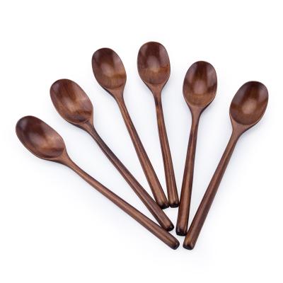 China Sustainable Wooden Spoons For Cooking 6 Pcs Natural Teak Wood Kitchen Utensils Set Wooden Utensils For Cooking Wooden Cookware for sale