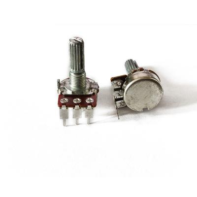 China Carbon film High quality 100k 250k 500k 1M carbon film single gang volume control rotary potentiometer for sale