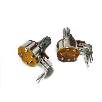 China Modern 16mm Size Dual-units Gang Rotary Fader Vertical Potentiometer for sale