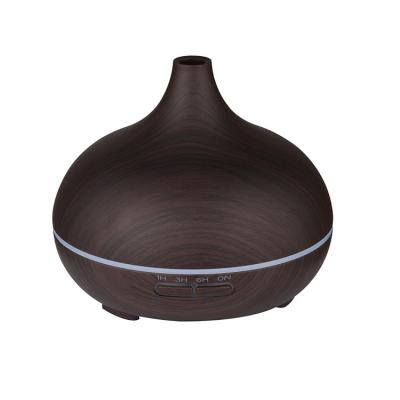 China Timing LED Lights 300ml Wood Grain Essential Oil Diffuser Mini Ultrasonic Cool Air USB Home Office Humidifiers for sale