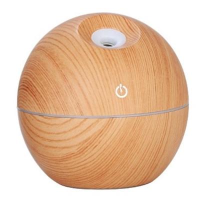 China Essential Oil Wooden Touch Control Diffuser Humidifier Car Grain Desktop Mist Mute Humidifier Portable Perfume in Bedroom for sale