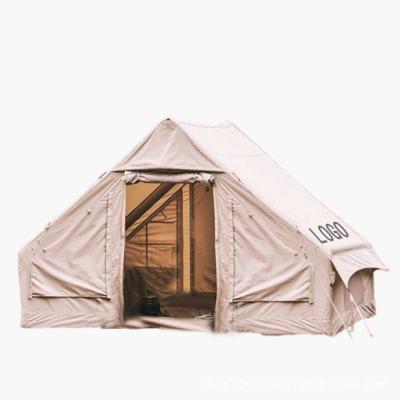 China Outdoor Inflatable Tent 3-4 Person Air Tent Family Camping Rust TC Cotton Air Waterproof Pole Tent Inflatable Cotton Tent for sale