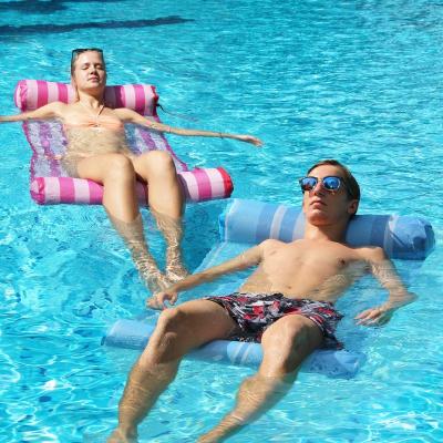 China Water Parks Premium Swimming Pool Floating Mat Hammock, Multi-Function Water Hammock Lounger Inflatable Raft with Air Pump for sale