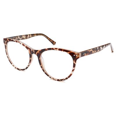 China High Definition Oversized Daily Use Leopard Frame TR90 Cateye Blue Lightweight Cat Eye Computer Glasses For Women for sale