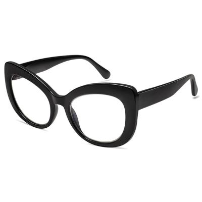 China Oversized Women's Cat Eye Reading Plastic Glass Elegant Fashion Reading Glass for sale