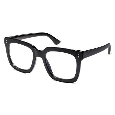 China Reading Glasses 2023 Newest Stylish Light Filter Oversized Blue Readers For Unisex Square Big Reading Glasses for sale