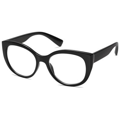 China Oversized Women Cat Eye Blue Light Glare Oversized Cat Eye Blocking Blue Designer Reading Glasses Computer Readers Eyewear Anti Full for sale