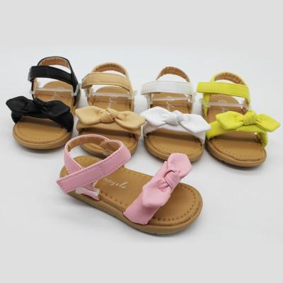 China Flat Baby Shoes 12 To Summer 18month 2022 Princess Beautiful Flat Infant Girls Elastic Sandals Outdoor for sale