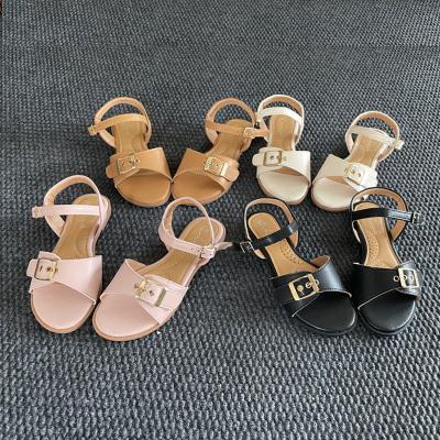 China New Fashion Children's Princess Sandals Cinderella Shoes Flat Children's Flat Heels Girls Flat Model Sandals for sale