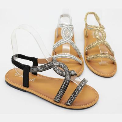 China 2022 Summer Fashion Trend New Style Luxury Women Sandals Flat Bottom Ladies Beach Shoes Casual Slippers for sale